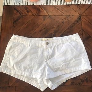Hollister White Cotton Shorts